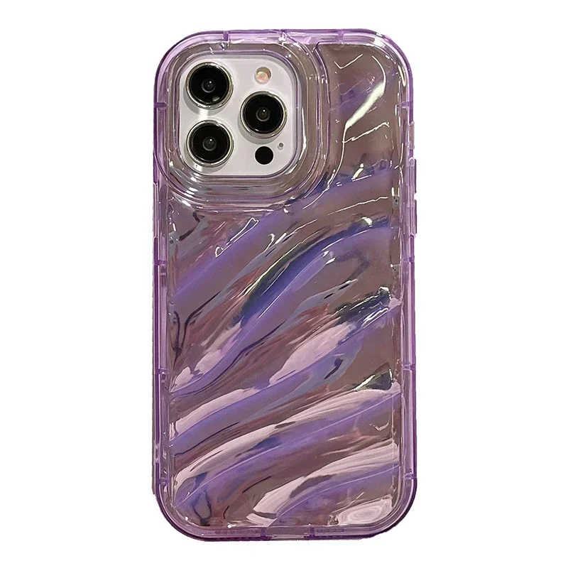 thumbnail image 1 of Funda transparente con patrón de ondas para iPhone 14, 13 Pro Max, 12, 11, X, XR, XS Max, 7, 8, 14 Plus, funda suave anticaídas y a prueba de golpes, 1 of 5