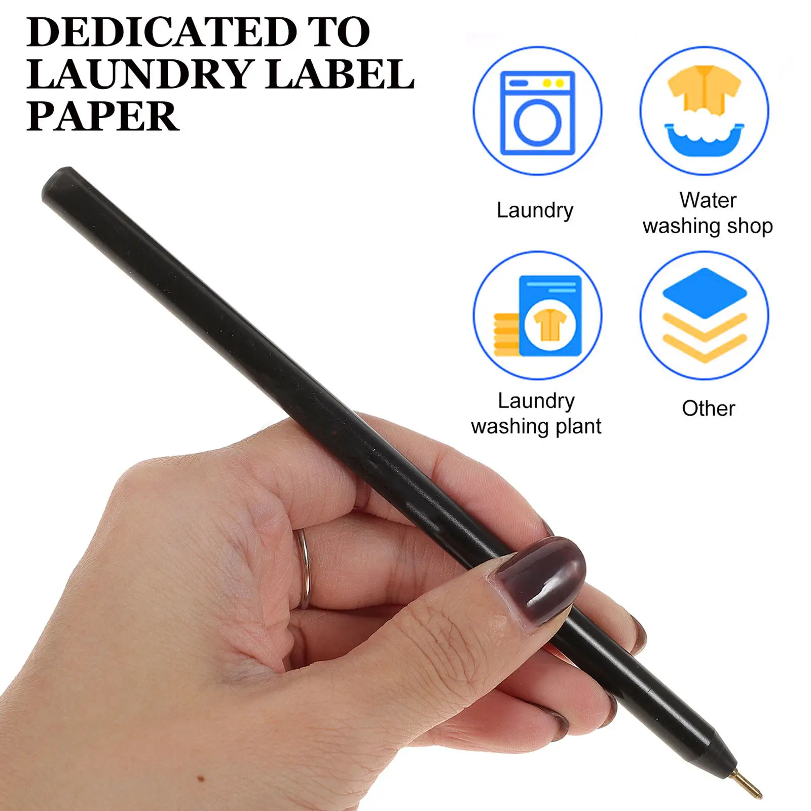 5Pcs 라벨 마커 펜 세탁실 의류 라벨 펜 영구 파인 팁 의류 이름표용 방수 마커