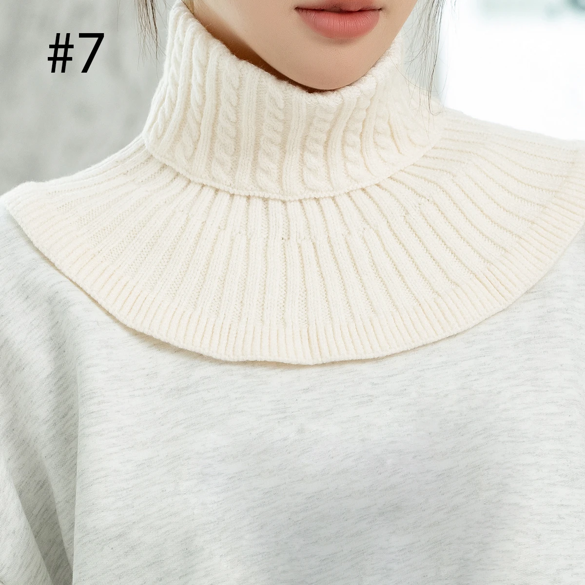 Winter abnehmbare Baumwolle Roll kragen für Frauen falscher Kragen Mode warme Abdeckung Kopf halsband Unisex – Detail 8