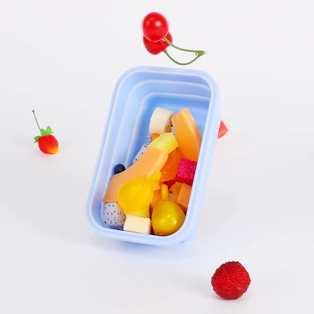Boîte à Bento pliante en Silicone 3 pièces/ensemble boîte à déjeuner Portable pliable pour la vaisselle alimentaire récipient alimentaire bol boîte à déjeuner vaisselle 4