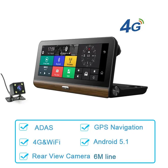 car navigation system 8 inch 4G ADAS Car DVR Android Car Dashboard Dash Camera GPS Navigation FHD 1080P Dual Lens Car Video Recorder DVR Rearview Cam car navigation Vehicle GPS Systems