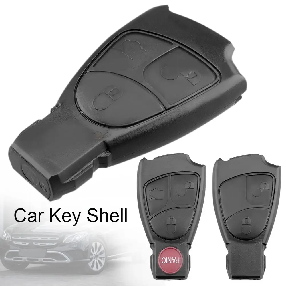 

2/3/4 Button Car Key Case ABS Black Remote Key Shell Key Case Cover for Mercedes Benz C B E Class W203 W211 W204 YU BN CLS CLK