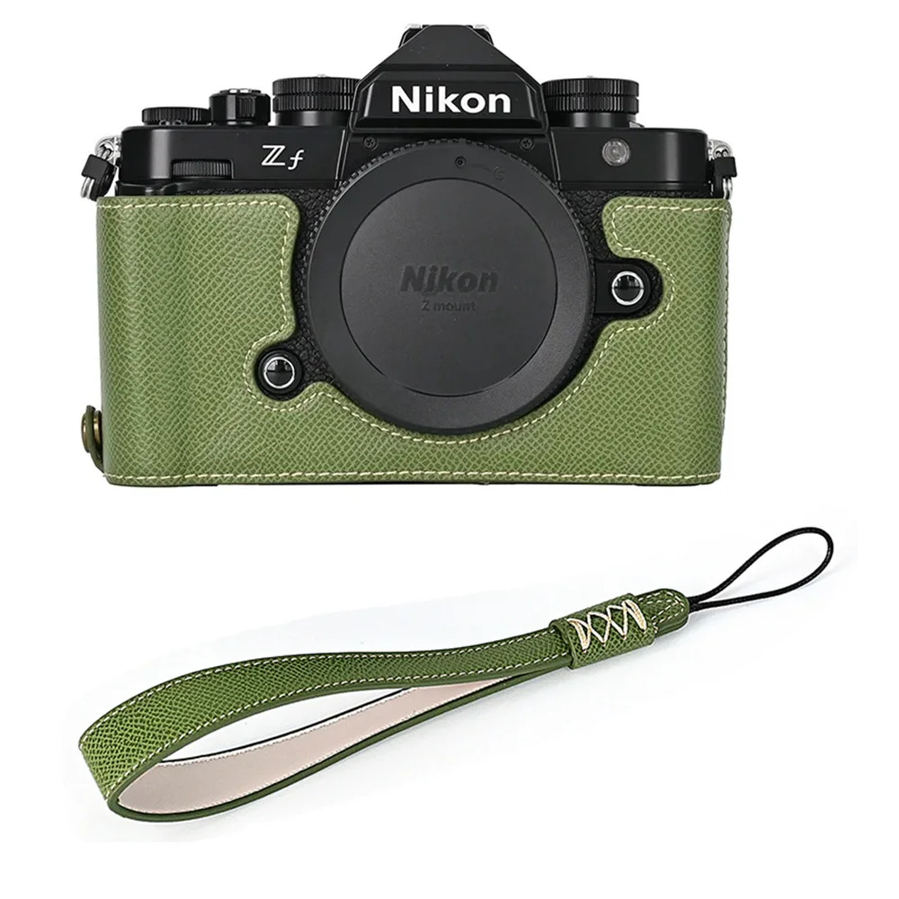 Custodia In Pelle Per Nikon DF, Custodia Nera Per Fotocamera Con Cinturino - Italia - Foto 6