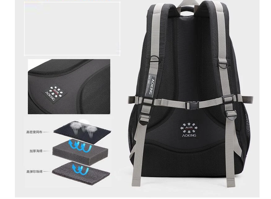 Brand men's travel backpack casual lapto 15.6 inch laptop backpack waterproof student schoolbag women's travel nylon backpack 3