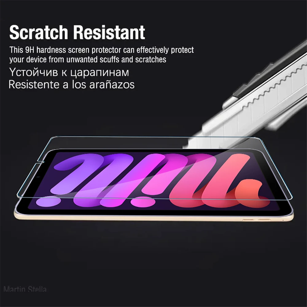 Premium Tempered Glass Screen Protectors for iPad Mini Tablets - 2 Pack