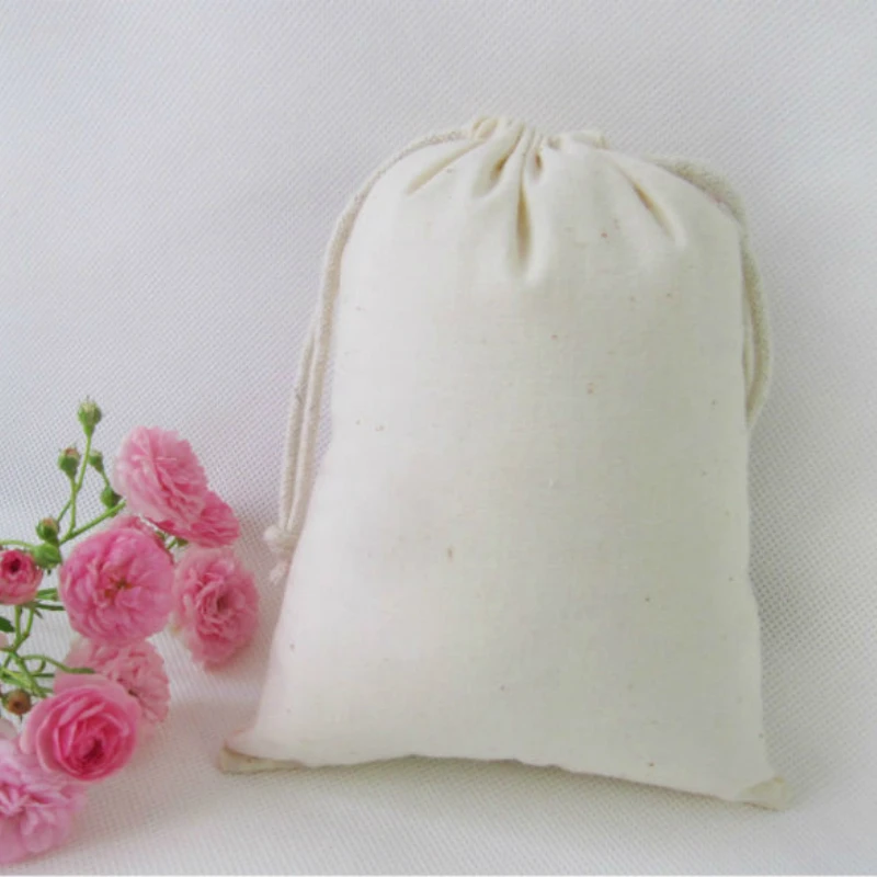 Cotton Makeup Drawstring Bag Jewelry/Package/Gift/Cosmetic/Wedding/Party/Wig/Shoe/Pouches Sachet Pocket Custom Logo Print 50PCS 5pcs lot 10x14 13x18 santa festival gift bag packing linen cotton pouches sachet pouches velvet bag can customized logo