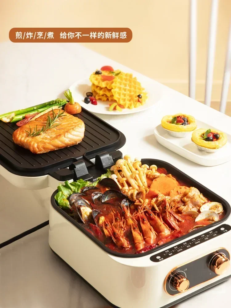 Household electric baking pan. new Double-sided heating. Detachable and washable. With deeper and larger size baking pan. 2