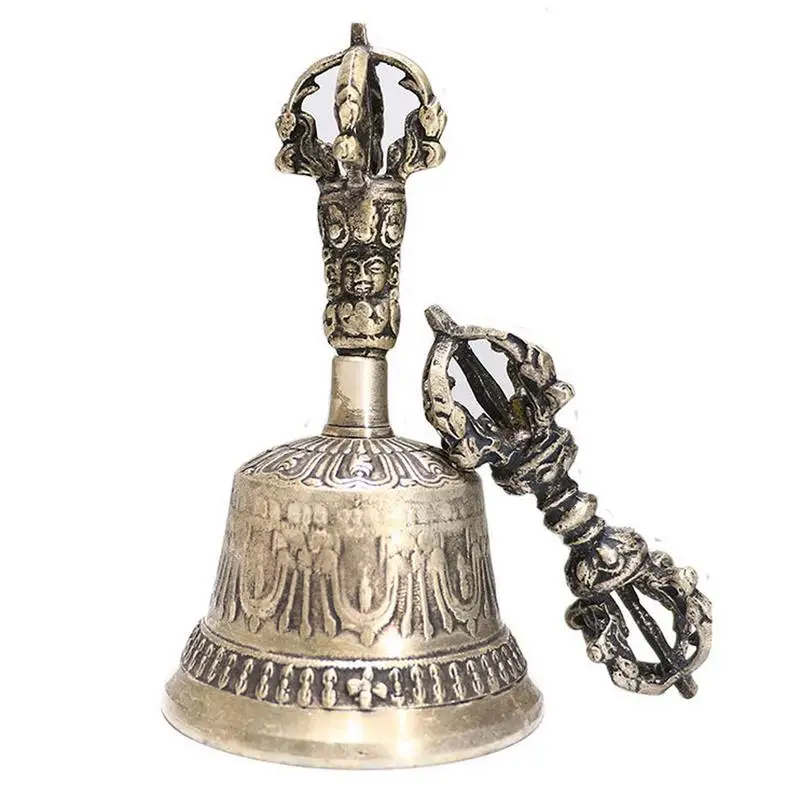 

Meditation Bell And Dorje Set Dharma Objects Bell Of Enlightenment Hand Bell Meditation & Prayer Bells Dorje Set Home Decoration