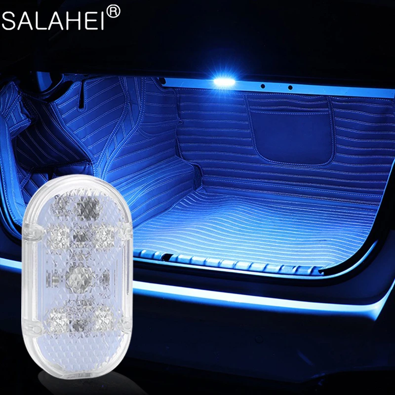 

LED Car Mini Touch Light USB Charging Portable Auto Roof Ceiling Reading Night Lamp Wireless Magnetic Decoration Ambinet Lights