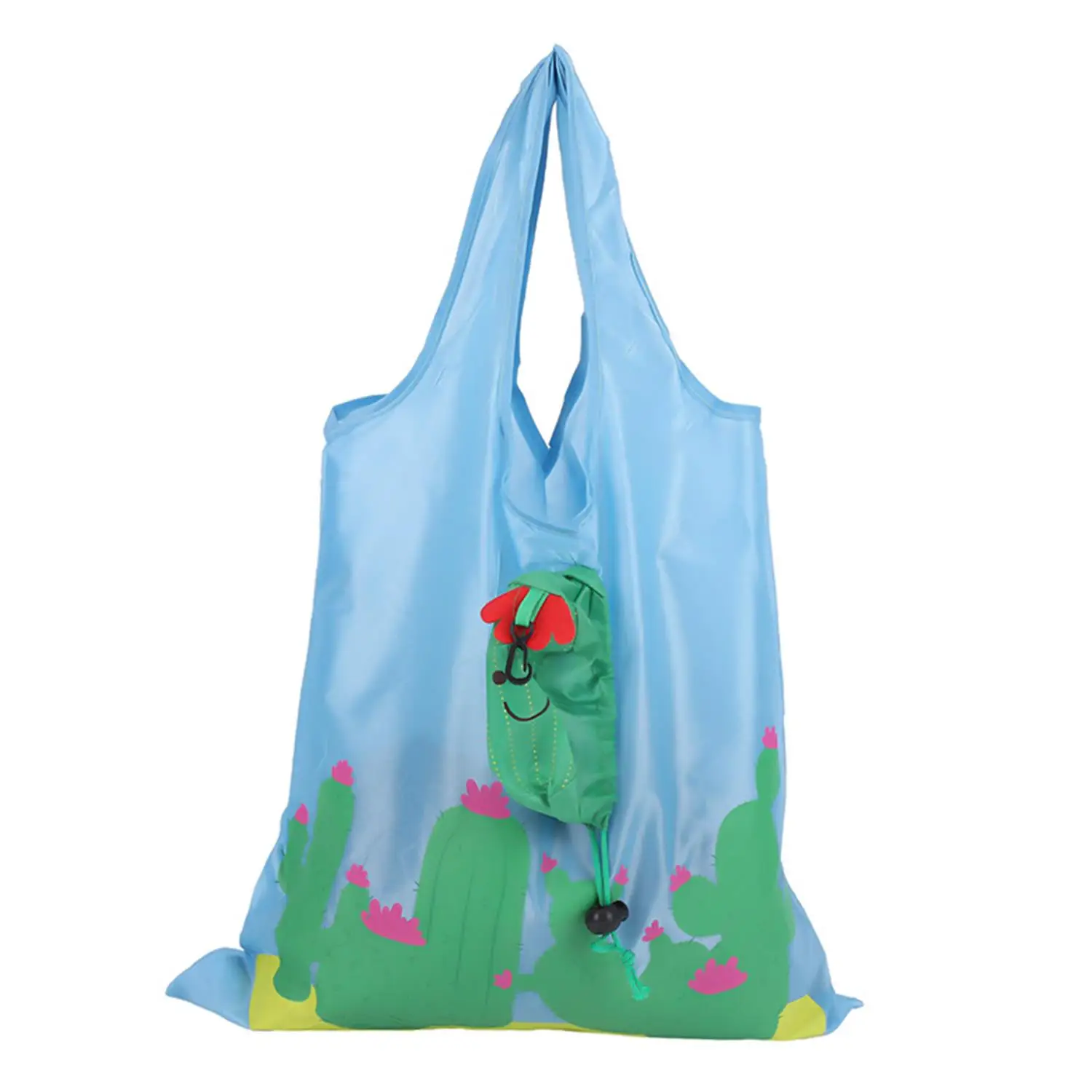 1PC Neue Tiere Nützliche Polyester Faltbare Falten Eco Wiederverwendbare Einkaufstaschen Cartoon Eco Tote Tasche Tragbare Reise Schulter Tasche – Detail 2
