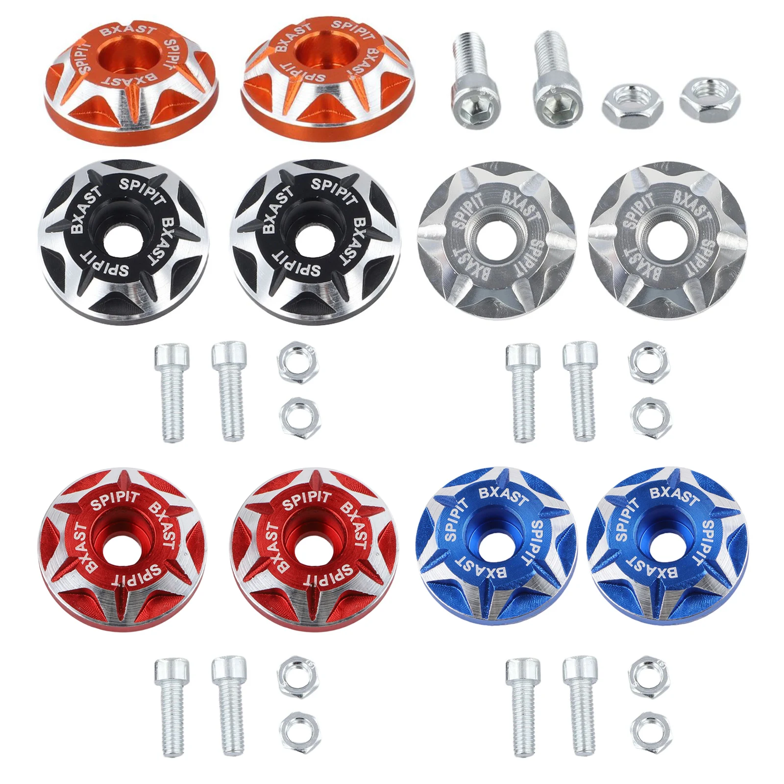 2PCS 번호판 나사 알루미늄 합금 6MM 나사 구멍 번호…