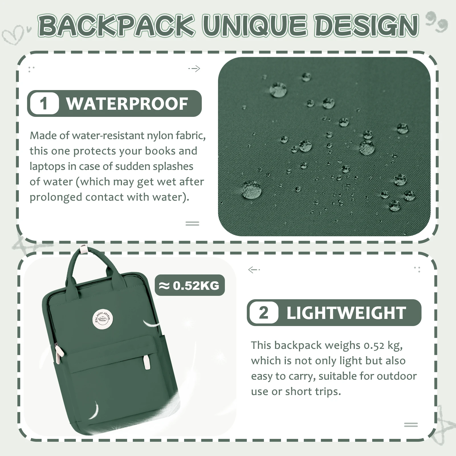 Shoulder Bag Teenager Backpack School 40x30x13 for Students，Large Capacity Campus Backpack Women Leisure Travel Backpack Bagpack