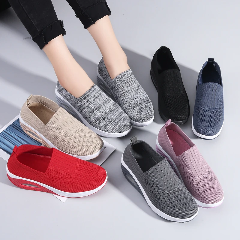 Women Sneakers, Vulcanized Breathable Platform Shoes for Walking, Running