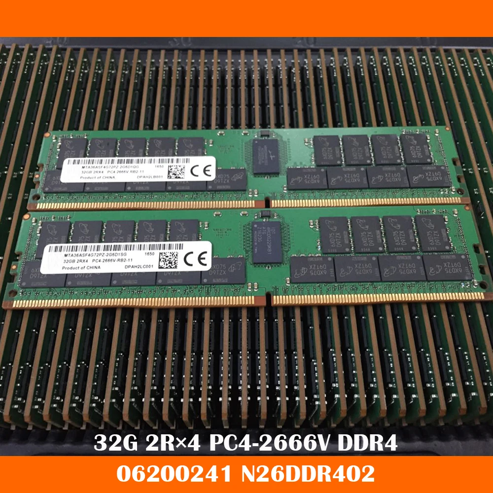 

1PCS RAM 06200241 N26DDR402 32G 2R×4 PC4-2666V DDR4 32GB Server Memory Fast Ship High Quality Work Fine