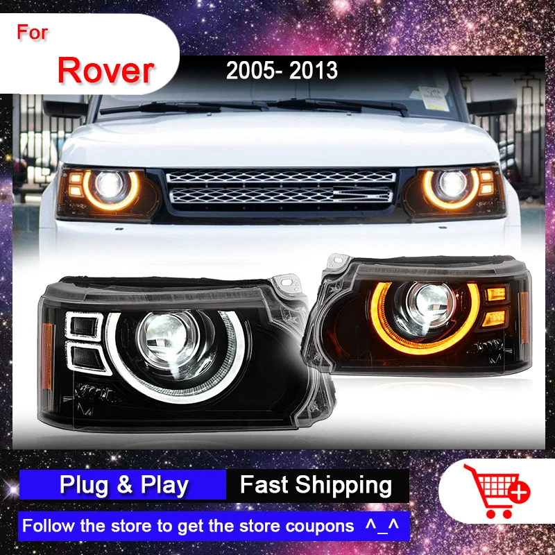 

Car Styling Headlights for RANGE ROVER Sport 2005-2013 Head Light All LED DRL Dynamic Turn Signal Light Auto Assembly