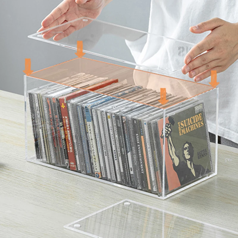 Cute Minicadena Cd Organizer Rack Storage Retro Display Capacity Stand Luxury Portable CD Rack Insert Porta Cd Music Furnitures