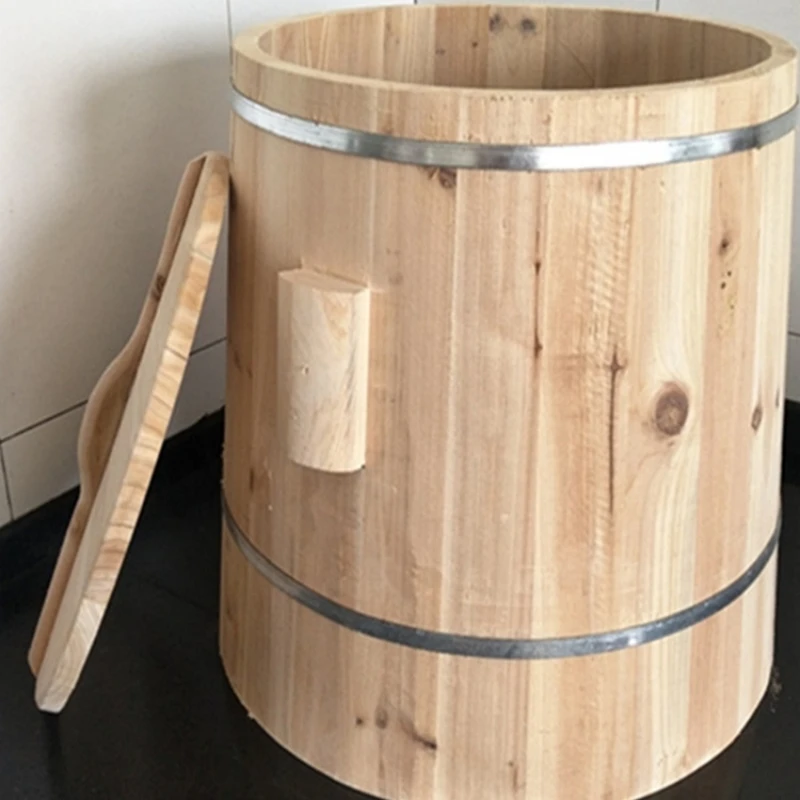 

Steamed rice barrel round stainless steel bottom steamer
