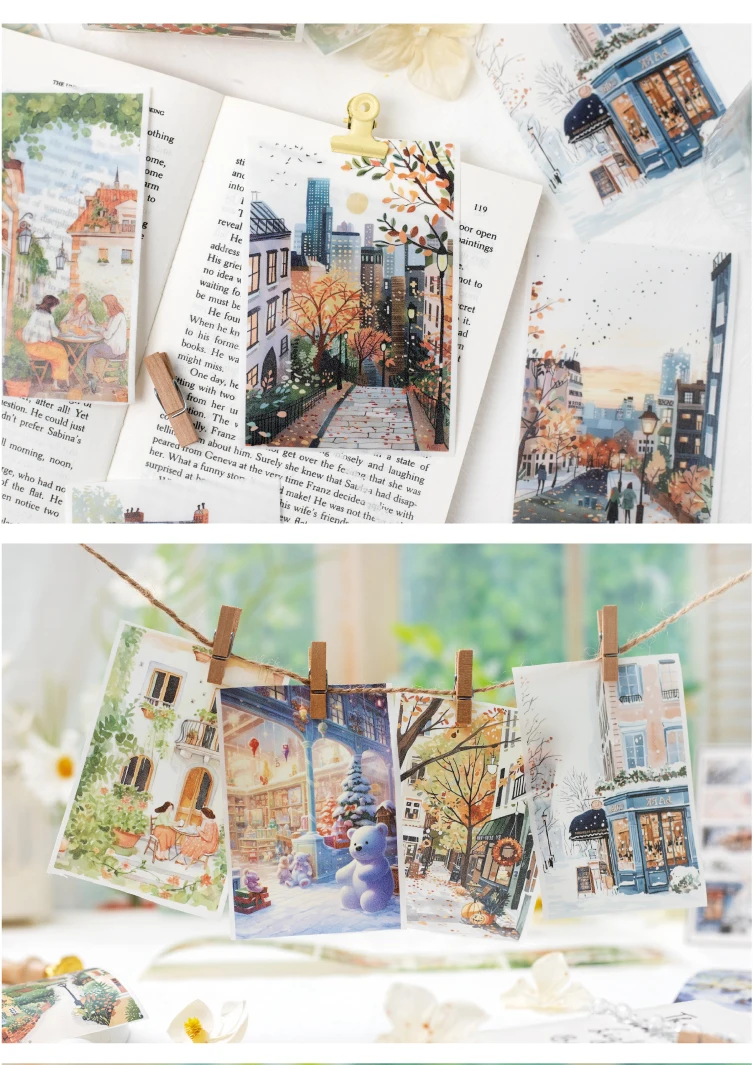 Journal GO 8 x 200 cm PET Girl's Morning Life Tape Aufkleber, dekorative Collage, Scrapbooking, Journaling, Planer, Abdeckband-Aufkleber – Detail 13