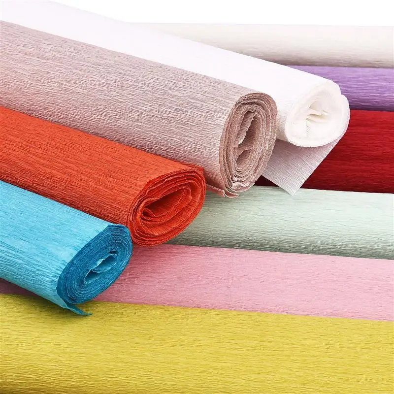 250*50cm Crinkled Crepe Paper Flower Wrapping Craft DIY Paper Streamer Scrapbooking Origami Party Decoration Packing Material - 4