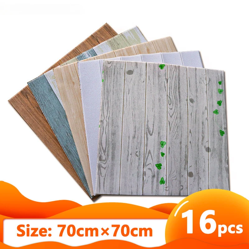 

5mm Thickened 3D Panel Self-Adhesive Waterproof Wall Stickers Moisture-Proof Furniture Decoration Bedroom Living Room Decora.