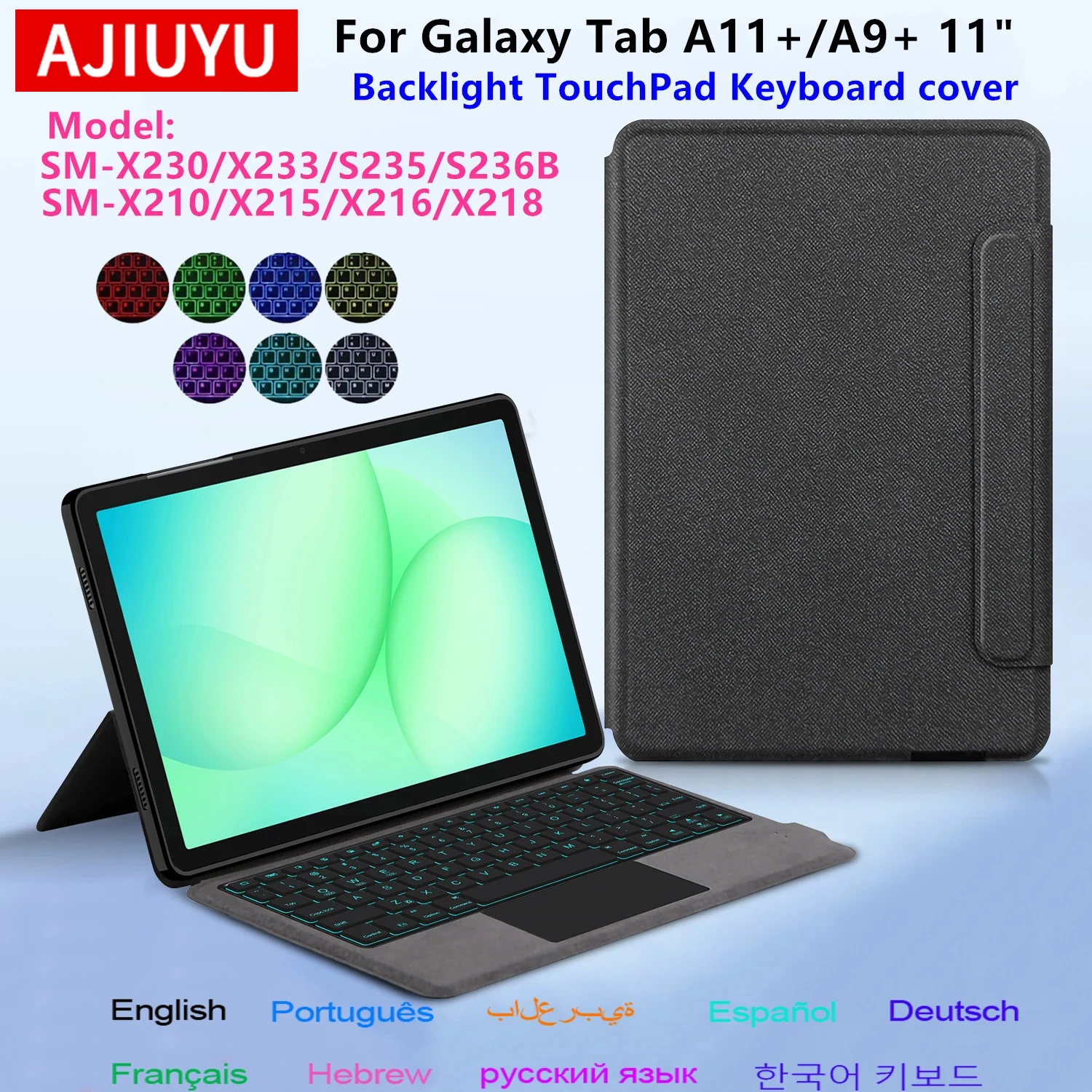 Capa de teclado para samsung galaxy tab a11 plus 11 polegadas 2025 SM ...