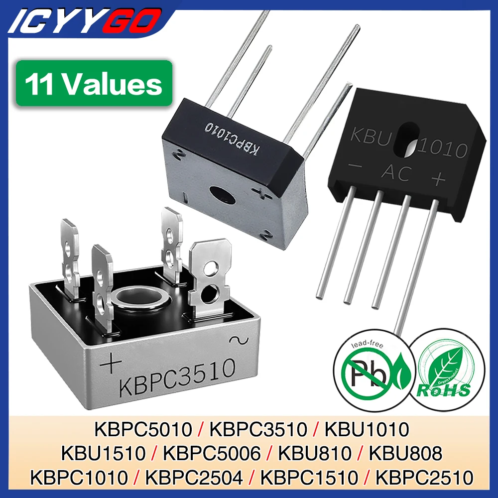 Kbpc5010 Kbpc1510 Kbu810 Kbpc3510 Kbu1510 Kbpc1010 Kbu808 Kbpc5006 Kbpc2504 Kbu1010 Kbpc2510 Raddrizzatore A Ponte A Diodi Ad Alta Potenza