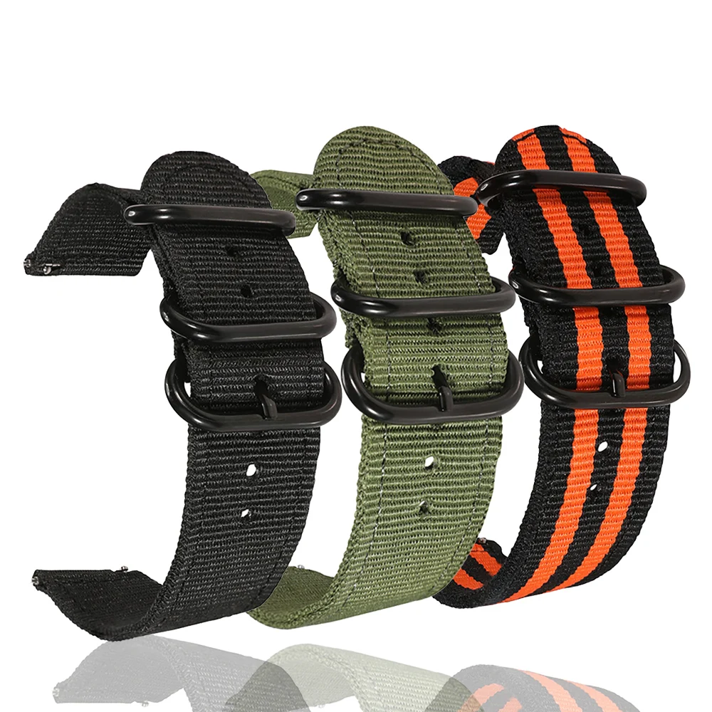 

22mm Canvas Watch Straps For Xiaomi Color 2 MI Watch S1/Pro Active Wristband For Xiaomi S2 42 46mm Smartwatch Bracelet Watchband