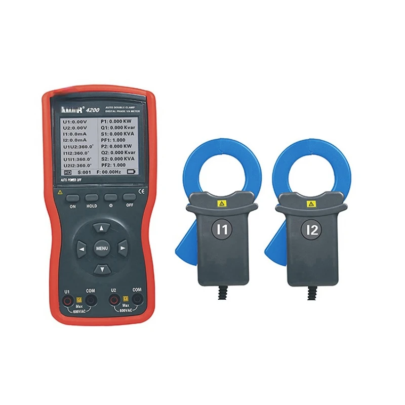 

4020 High stability Large Caliber Double Clamp Digital Phase Voltmeter AC 0.00V-600V,AC 0mA-600A /0.0W-12kW