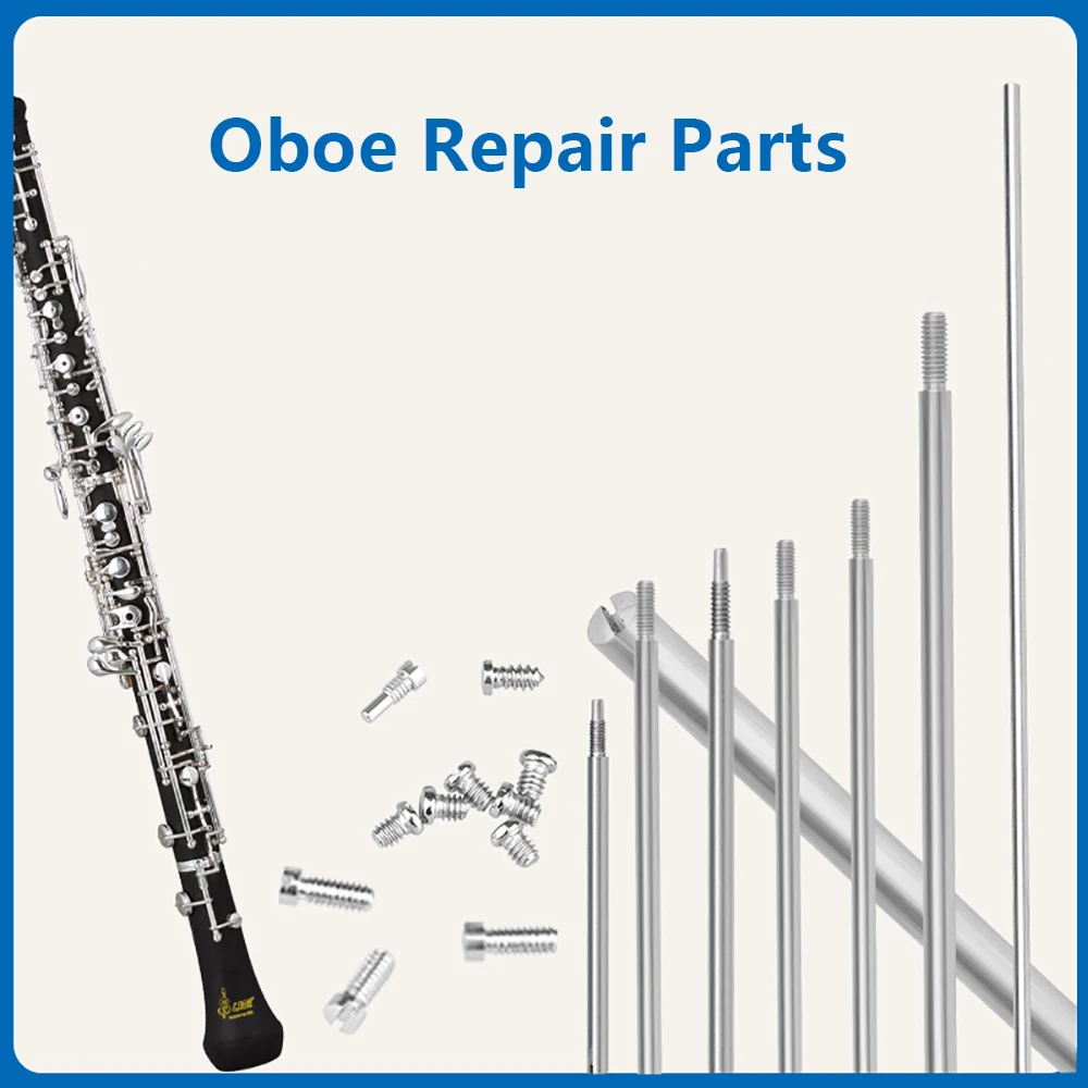 

63 Pcs Oboe Repair Tool Set Maintenance Parts Screws Threaded Shaft Rod Oboe Parts Replacement Woodwind Instrument Accessories