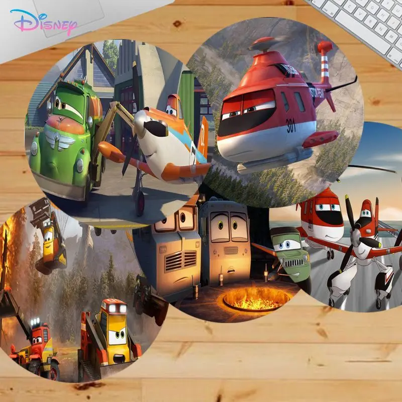 

Disney Planes Fire and Rescue Mousepad Anti-Slip Round Cabinet Gaming Laptop Computer Desk Office Notbook for PC Gamer Mousemat