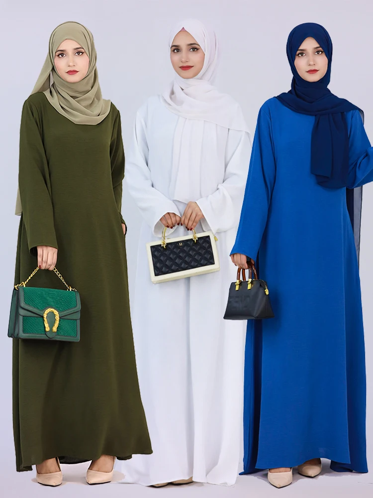 عباية رمضان أحادية اللون للنساء ، رمضان ، العيد ، قفطان ، دبي ، تركيا ، الإسلام ، مسلم ، فستان متواضع ، ملابس صلاة ، رداء كباية — صورة 1