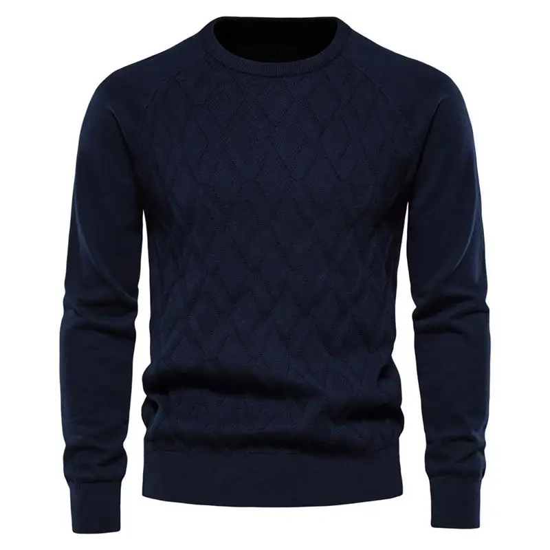 Men's Sweater 2023 Autumn And Winter New Slim-Fit Bottom Sweater Casual Large Size Knitted Top