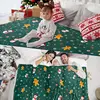 Christmas Baby Blanket Soft Warm Fleece Bed Cover Bedding Kids Green Snowman Flannel Print Blankets Christmas Gift 3