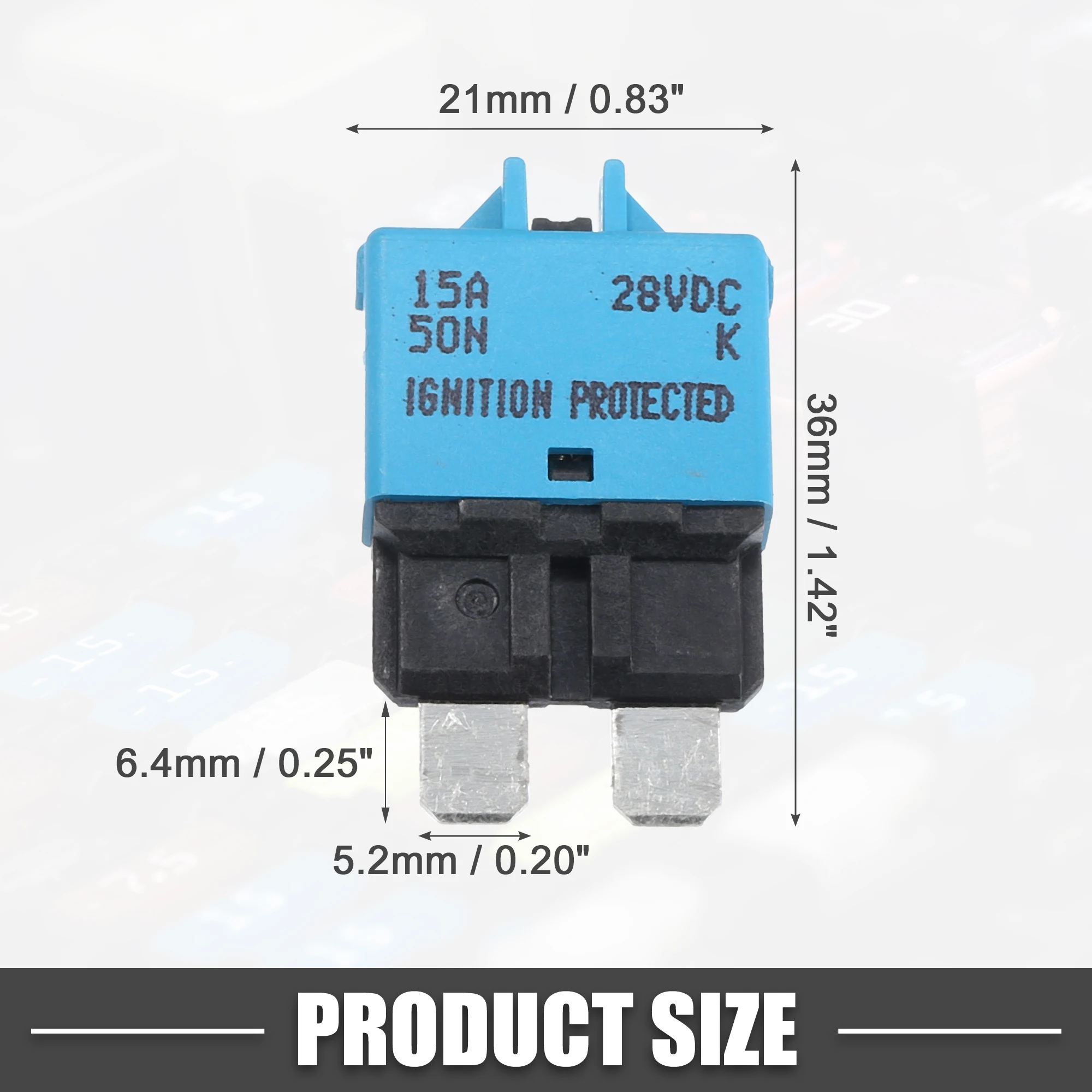 X Autohaux Circuit Breaker Blade Style Fuse Resettable for Car Truck Automotive Boat 15A 20A 30A DC 28V Car Accessories Parts