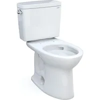 Two-Piece Elongated 1.6 GPF Universal Height TORNADO FLUSH Toilet with CEFIONTECT, Cotton White - CST776CSFG#01 1