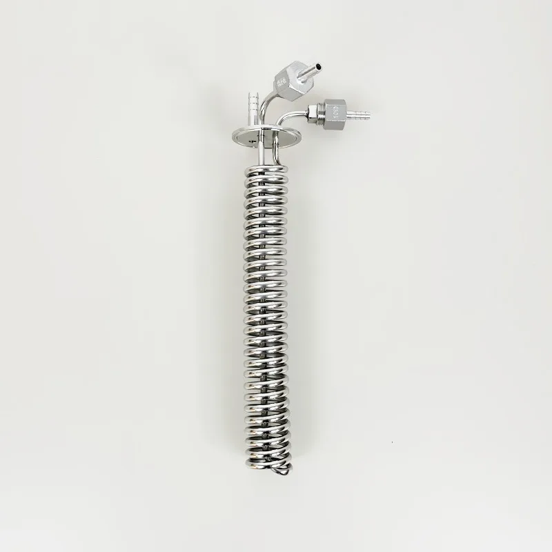 Bobina Refrigerando da Destilação do Tri-clamp Dephlegmator Tubulação Masculina da Rosca od mm Comprimento 295 mm Condensador Ss304 2