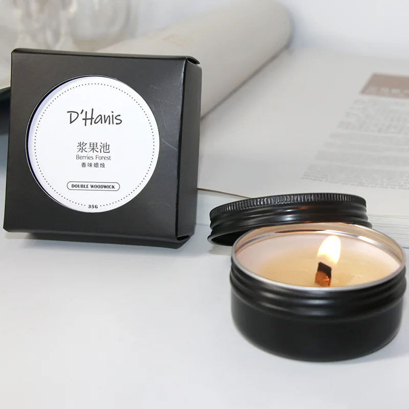 Burning 18h Citronella Antimosquito Aromatherapy Candels Black Tin Can