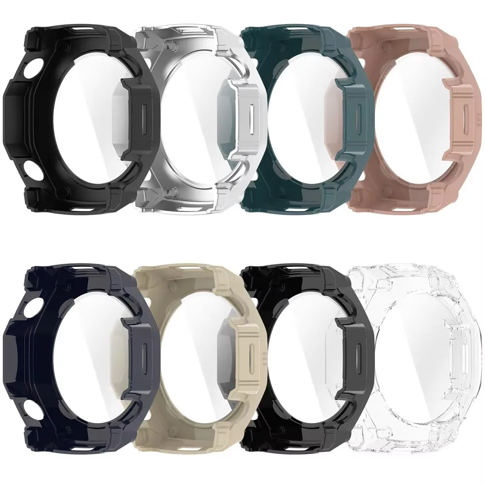 Amazfit T-Rex Ultra 2용 PC 케이스 + 유리 T-Rex Ultra2 액세서리용 스크린 프로텍터 긁힘 방지 필름 범퍼 보호 커버
