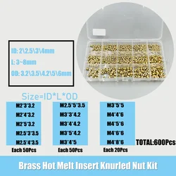 Premium Brass Heat Insert Nut Kit for 3D Printing and Plastic Embedding (M2-M4 600pcs)