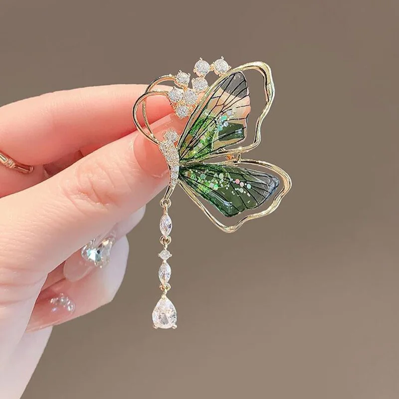 Birds Butterfly Cat Brooch For Women Pearl Rhinestone Animal Jewelry Coat Dress Lapel Pins Wedding Party Gifts