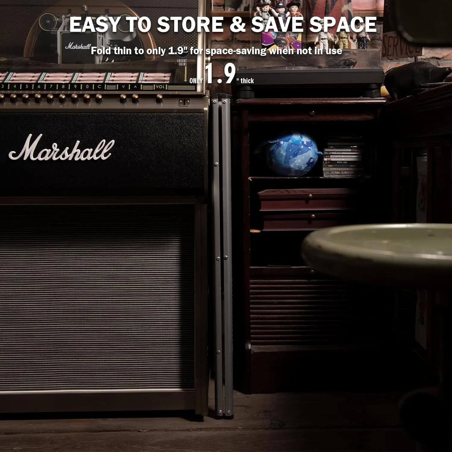 3 Step Ladder, Folding Step Stool with Anti-Slip Wide Pedal, Portable Sturdy Steel Ladder 3 Steps, 330lbs Safety Kitchen