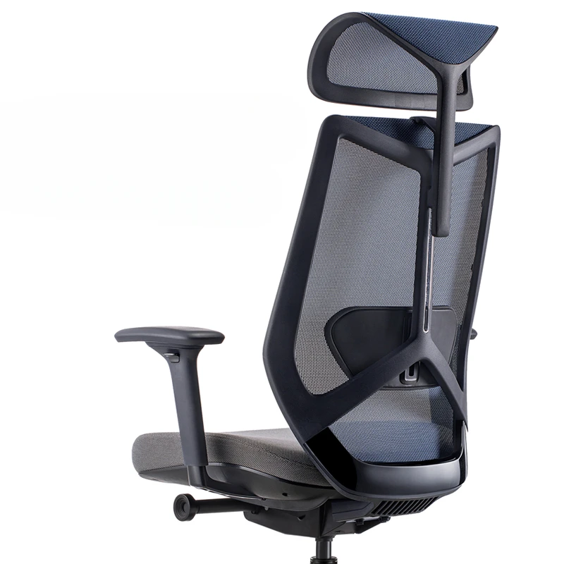 The computer chair in the home study room is fashionable, comfortable, and simple for office