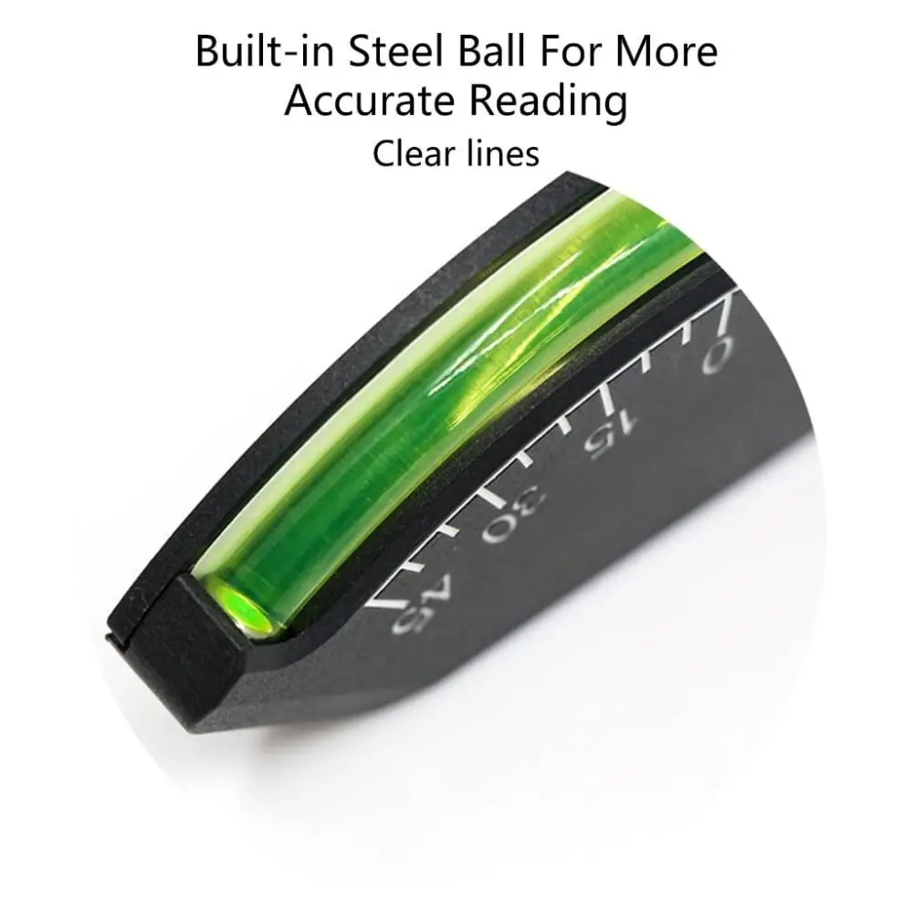 New -45 To +45 Degrees Inclinometer Durable Easy To Read Level Gauge Portable with Adhesive Marine Clinometer Car or Boat