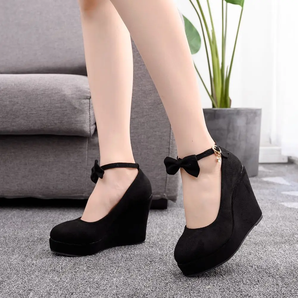 Women's Platform Wedge Heels Comfortable Plush Lined Warm - Temu