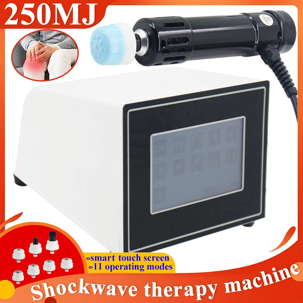 

2024 New Shockwave Therapy Machine Chiropractic Gun 2 IN 1 For ED Treatment Relief Knee Pain Portable Massager 250MJ Shock Wave