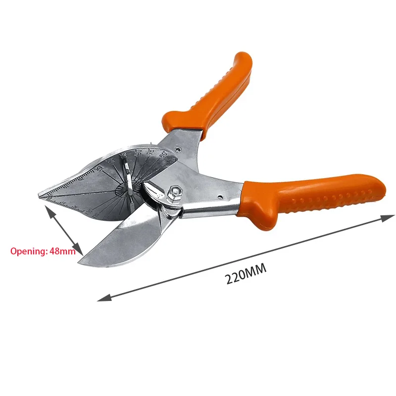 멀티 앵글 Mitre 사이딩 와이어 덕트 커터, 45-180 도 PVC PE 플라스틱 파이프 호스 가위, 가사 절단, 가정 장식 배관 도구