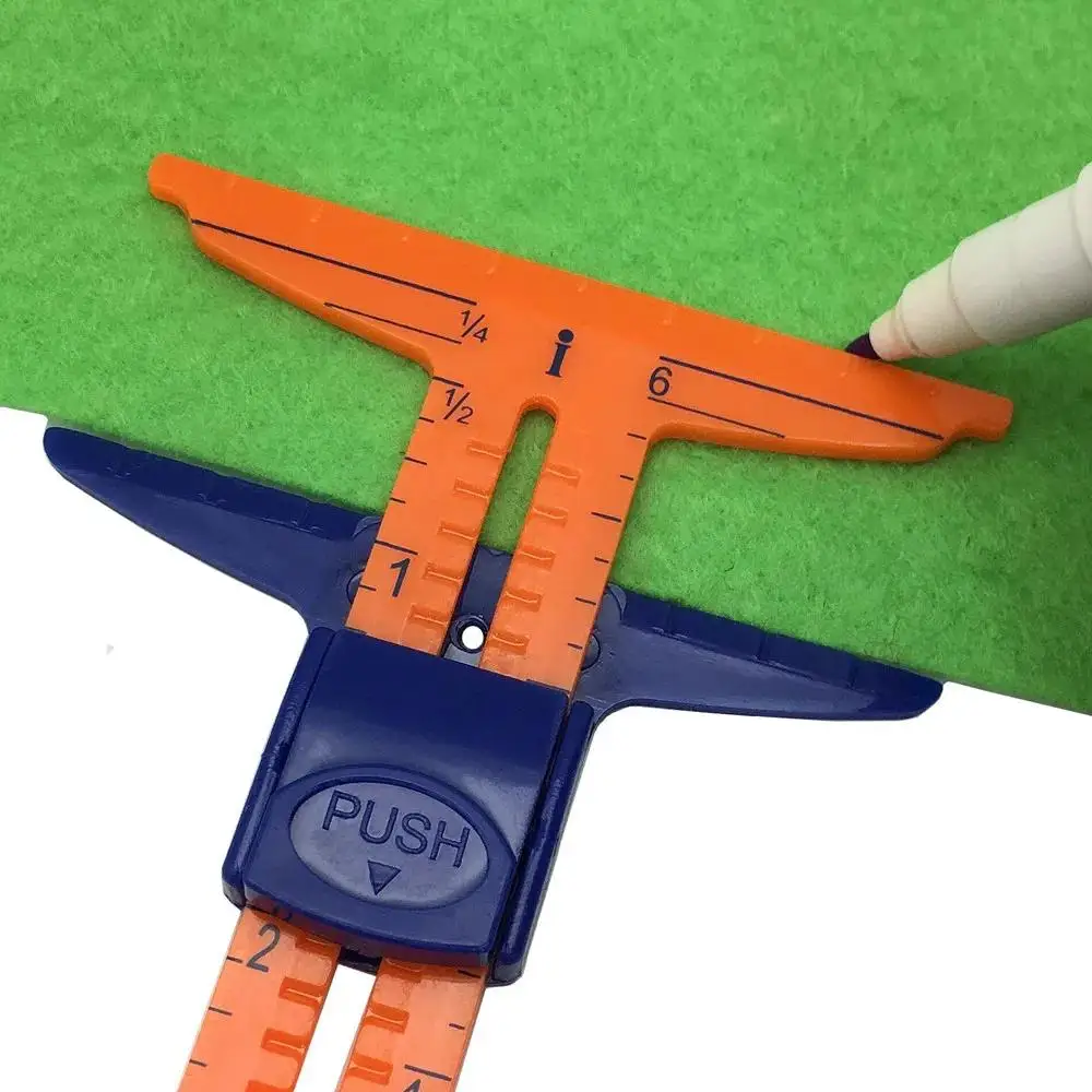 

Sewing Ruler Measuring Gauge Patchwork Quilting Tailor Helper 5-in-1 2PCS Seam Ruler Sizer Sliding Gauge Sewing Tools YJ358
