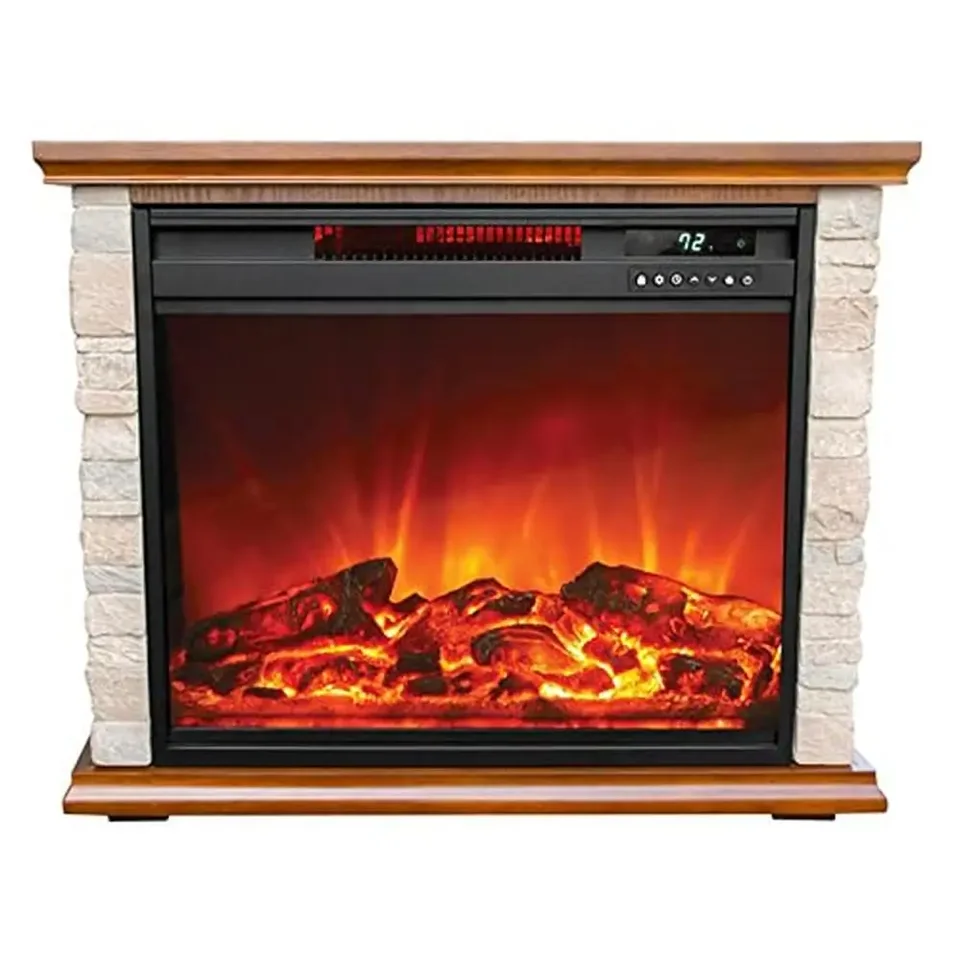 Lifesmart 1500W Infrared Quartz Electric Fireplace Heater