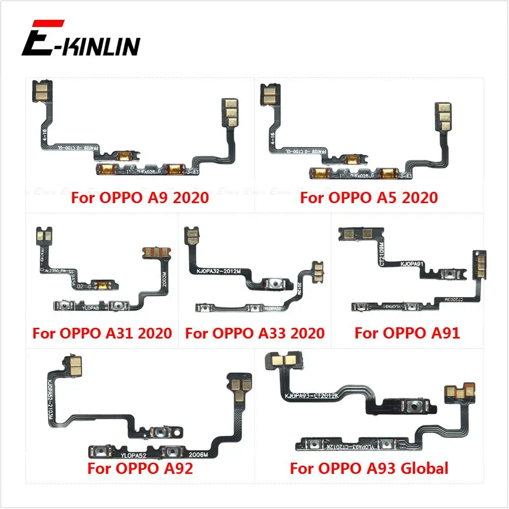 

Power ON OFF Mute Switch Control Key Volume Button Flex Cable For OPPO A93 Global A92 A91 A33 A31 A5 A9 2020 Replacement Parts