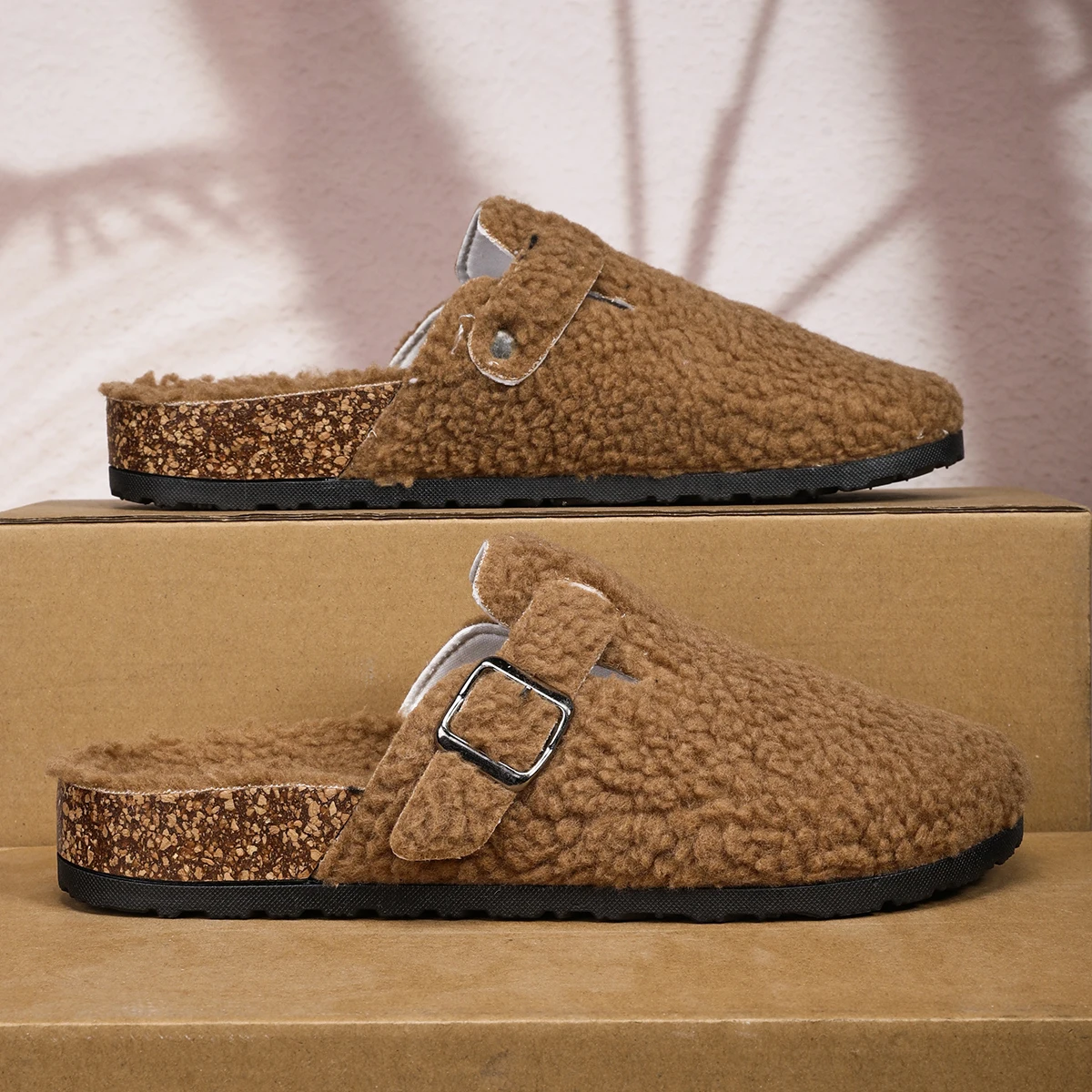 Men's Soft-Soled Slippers, Men's Home Slippers, Home Indoor Soft-Soled Non-Slip Silent Couple Cotton Slippers, Spring & Fall Fabric Slippers, Winter Wooden Floor Flats-Soled Slippers, Men's Ultra-Light